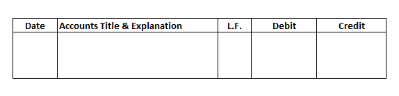 Journal Format