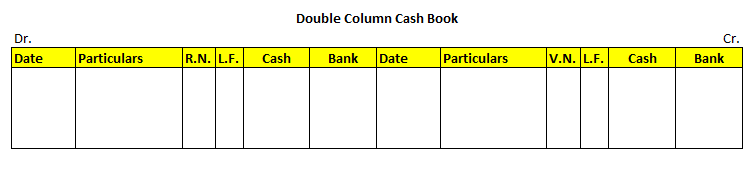 Format of Double Column Cash Book